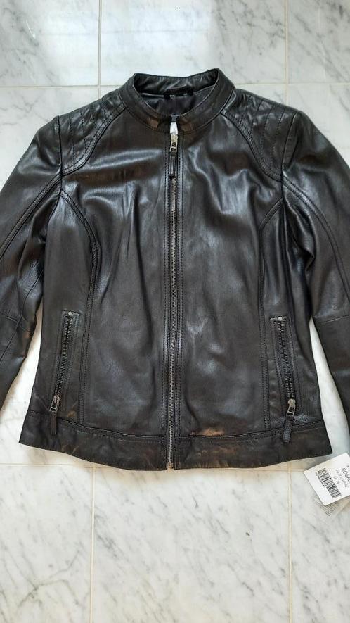 Veste cuir leather 7Eleven Noire Femme 38, Vêtements | Femmes, Vestes | Hiver, Neuf, Taille 38/40 (M), Noir, Enlèvement ou Envoi