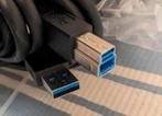 Set van 5 USB type B 3.0-kabels voor hub-monitoren of andere, Computers en Software, Monitoren, Ophalen of Verzenden, Zo goed als nieuw