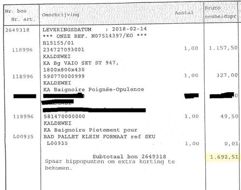 Ligbad- en douche  combinatie van KALDEWEI. Plaatstaal/email, Doe-het-zelf en Bouw, Sanitair, Nieuw, Bad, Ophalen