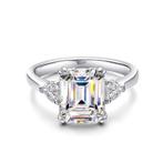 Nieuwe ring met moissaniet van 4 karaat, Handtassen en Accessoires, Ringen, Verzenden, Wit, Nieuw, 17 tot 18