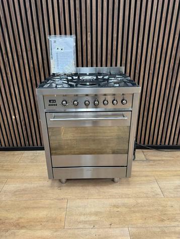Luxe rvs Smeg Fornuis 5-pits 70 cm breed (Gratis bezorgen) beschikbaar voor biedingen