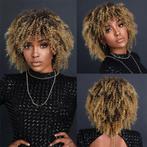 Pruik afro kroes krullend haar blond bruin model Tikka, Bijoux, Sacs & Beauté, Beauté | Soins des cheveux, Perruque ou Extension de cheveux