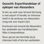 Gezocht: Exporthandelaar of opkoper van Alexanders, Dieren en Toebehoren
