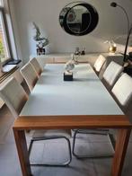 Hulsta tafelset met 6 stoelen Henders  & Hazel, Huis en Inrichting, Tafels | Eettafels, Ophalen, Gebruikt, 200 cm of meer, 50 tot 100 cm