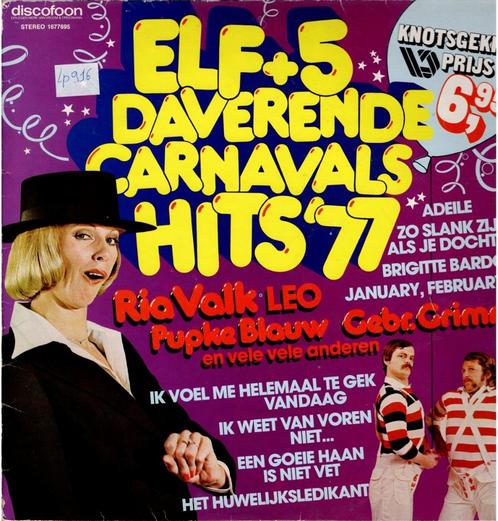 lp   /   Elf + 5 Daverende Carnavals Hits '77, CD & DVD, Vinyles | Autres Vinyles, Autres formats, Enlèvement ou Envoi