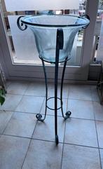 vase en verre sur pied fer forgé, Maison & Meubles, Accessoires pour la Maison | Vases, 75 cm ou plus, Autres couleurs, Comme neuf