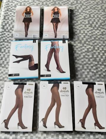 7x nieuwe fantasypanty's- XL- zwart - 2 €/stuk of samen 10 € disponible aux enchères