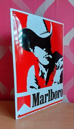 Marlboro geëmailleerd plaatwerk, Verzamelen, Ophalen of Verzenden, Zo goed als nieuw, Reclamebord