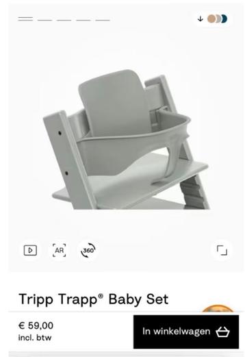 Witte stokke Tripp Trapp baby set