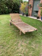Teaken ligzetel, Tuin en Terras, Tuinsets en Loungesets, Ophalen, Gebruikt, Teakhout
