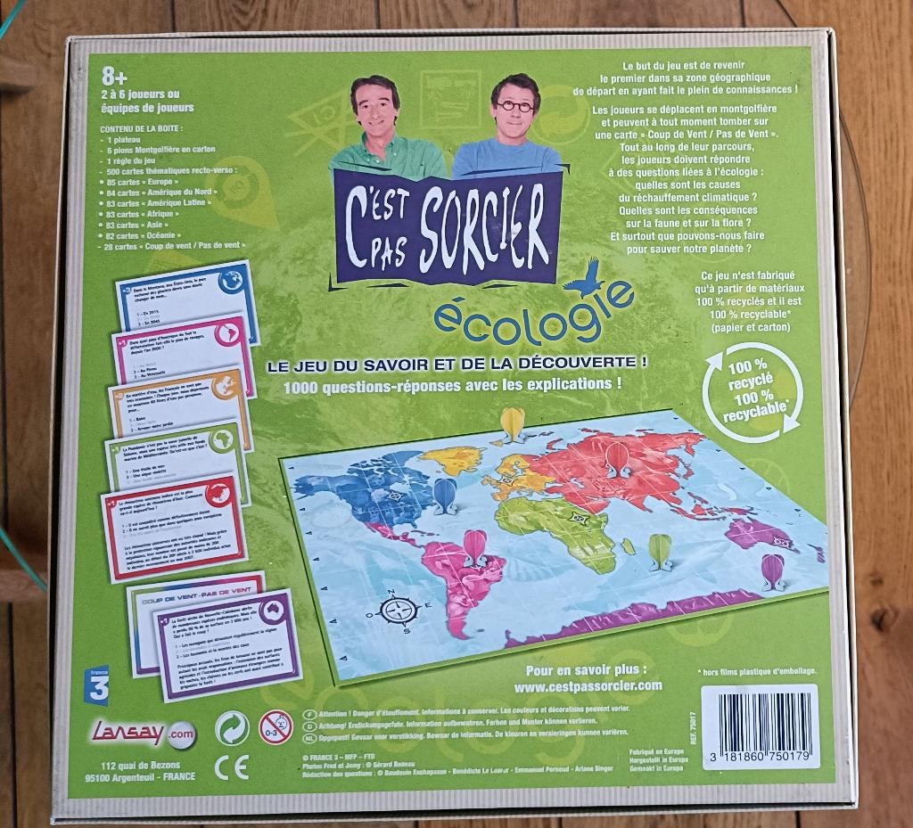 Jeu de société C'est pas Sorcier Ecologie, Enlèvement, Comme neuf, Découverte