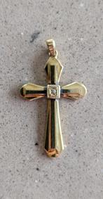 Croix dorée, plaque ou, Collections, Religion, Comme neuf, Bijoux, Enlèvement ou Envoi, Christianisme | Catholique