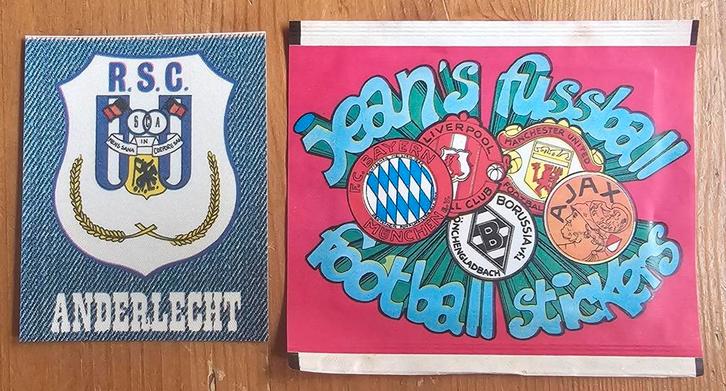 Jaren 60 (pre panini) "Jean's" Badge Anderlecht + zakje!, Hobby en Vrije tijd, Stickers en Plaatjes, Zo goed als nieuw, Sticker