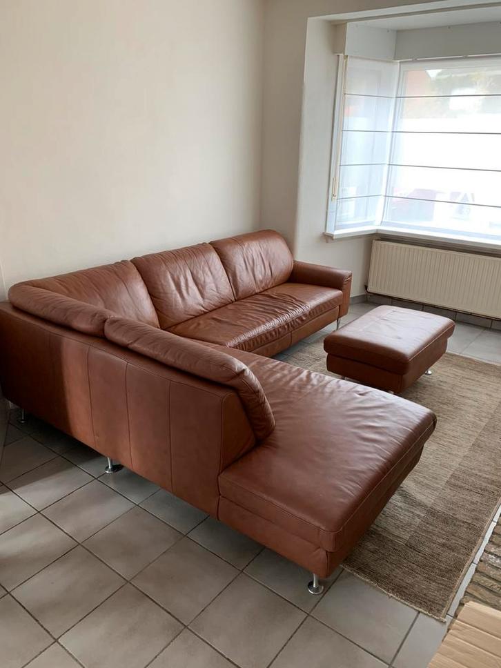 Siège en cuir complet, Maison & Meubles, Canapés | Coins salons complets, Comme neuf, Cuir, Enlèvement