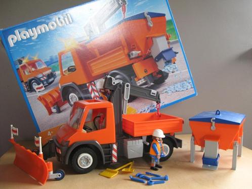 7..playmobil strooiwagen-sneeuwruimer, Kinderen en Baby's, Speelgoed | Playmobil, Zo goed als nieuw, Complete set, Ophalen