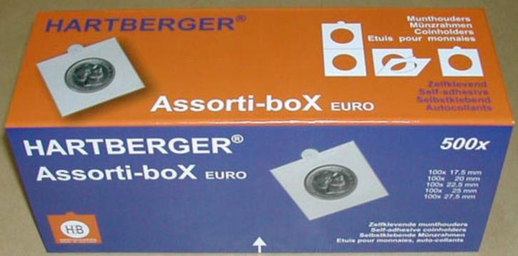 Euro assortibox Hartberger met 500 munthouders, Postzegels en Munten, Munten en Bankbiljetten | Toebehoren, Verzenden