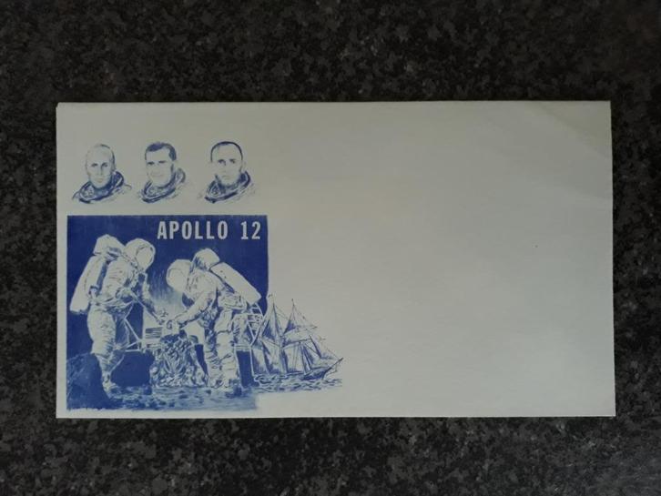 Apollo12: souvenirenvelop uit 1969, Verzamelen, Foto's en Prenten, Nieuw, Prent, Overige onderwerpen, 1960 tot 1980, Ophalen of Verzenden
