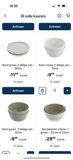 18 digitale spaarkaarten delhaize servies, Hobby en Vrije tijd, Pottenbakken, Verzenden, Zo goed als nieuw