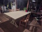 Stevige houten eettafel, Huis en Inrichting, Tafels | Eettafels, Ophalen, 100 tot 150 cm, 200 cm of meer, Hout