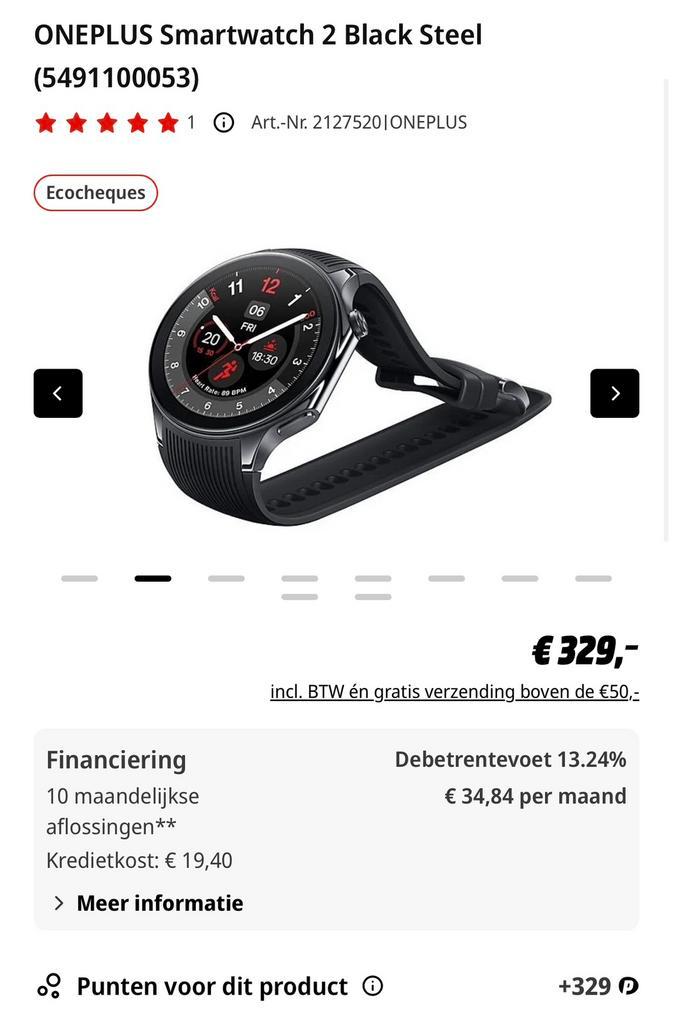 OnePlus Watch 2 - Zo goed als nieuw!, Handtassen en Accessoires, Sporthorloges, Zo goed als nieuw, Android, Waterdicht, Ophalen