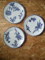 3x Faïencerie de Jemmapes assiette bord antique dinner plate, Ophalen of Verzenden