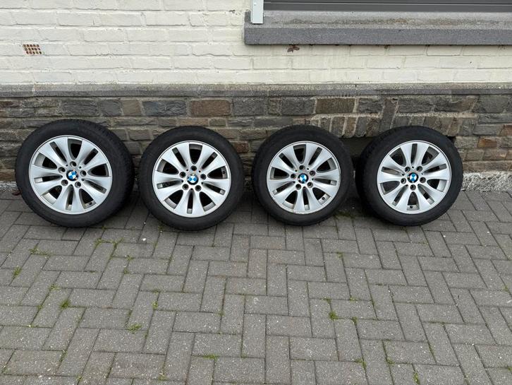 Jantes + pneus hiver BMW serie 1, Autos : Pièces & Accessoires, Pneus & Jantes, Pneus et Jantes, Pneus hiver, 16 pouces, 195 mm