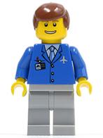 Lego figuur air045 Airport / B1-2, Ophalen of Verzenden, Gebruikt, Losse stenen, Lego