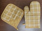 Nieuw - Ovenwanten + keukenhanddoek - € 4, Huis en Inrichting, Ophalen of Verzenden, Nieuw, Blauw, Overige typen