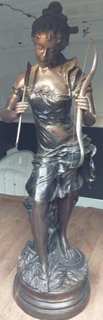 bronzen beeld - diana godin van de jacht, Antiek en Kunst, Ophalen of Verzenden