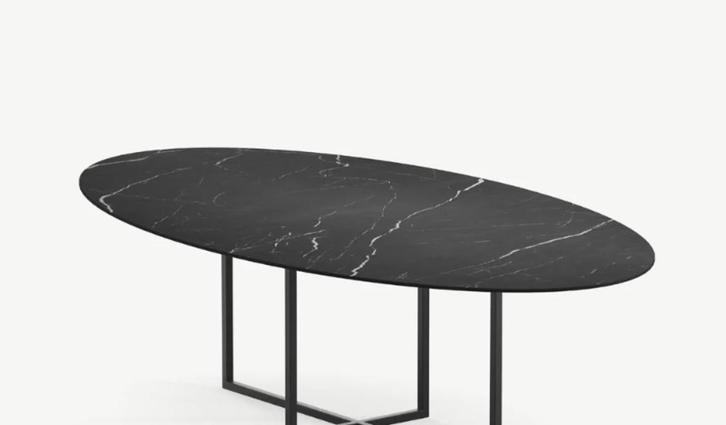 Eettafel Cyriel Nero Marquina · keramiek, Huis en Inrichting, Tafels | Eettafels, Zo goed als nieuw, 200 cm of meer, 200 cm of meer