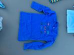 Blauwe t-shirt met maskers 74-80/9-12m, Kinderen en Baby's, Babykleding | Maat 74, Ophalen of Verzenden, Zo goed als nieuw