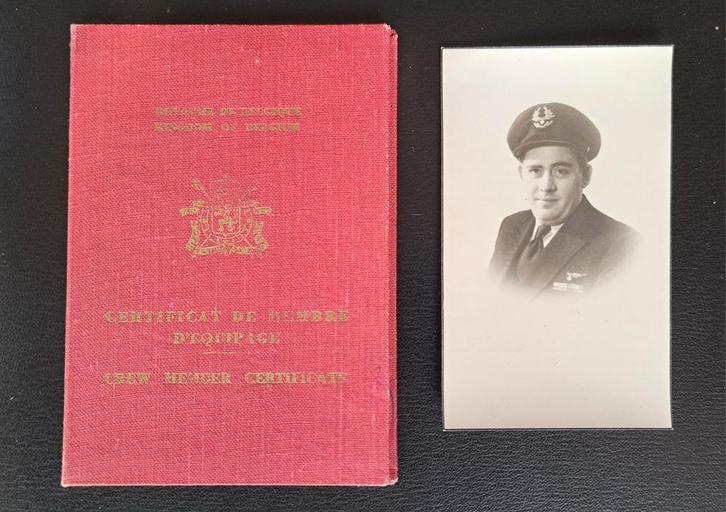 SABENA 1954 bemanningslidcertificaat + FAIR-part VG 40-45, Verzamelen, Sabenasouvenirs, Zo goed als nieuw, Ophalen of Verzenden