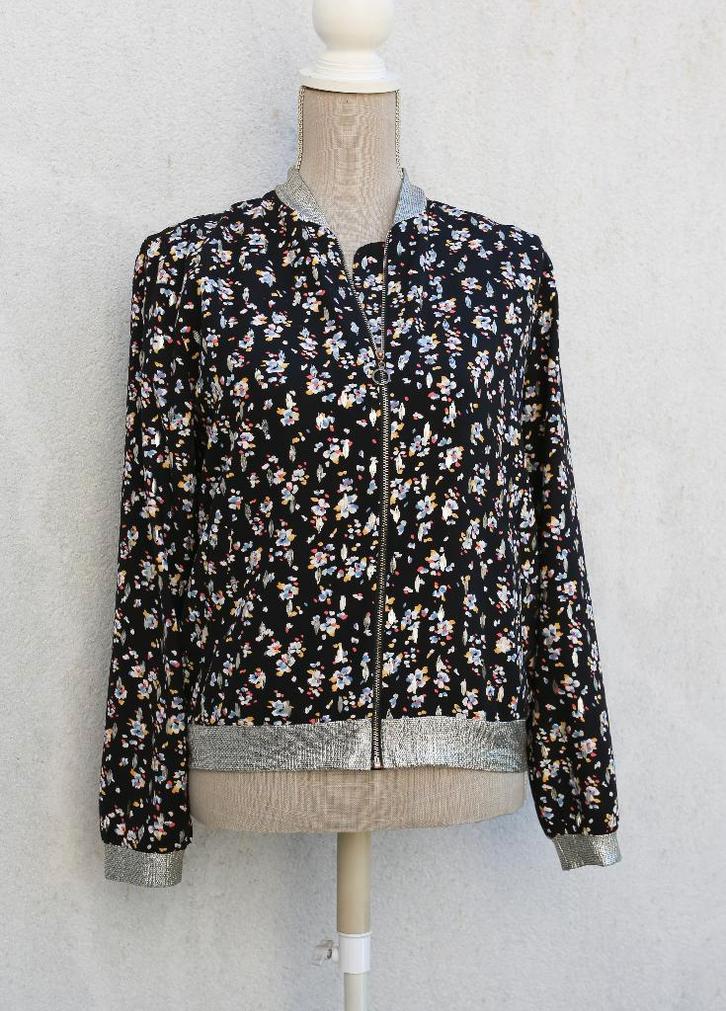 Prachtig S-bomberjack „Rue des Abbesses Paris”, Kleding | Dames, Jassen | Zomer, Nieuw, Maat 36 (S), Zwart, Ophalen of Verzenden