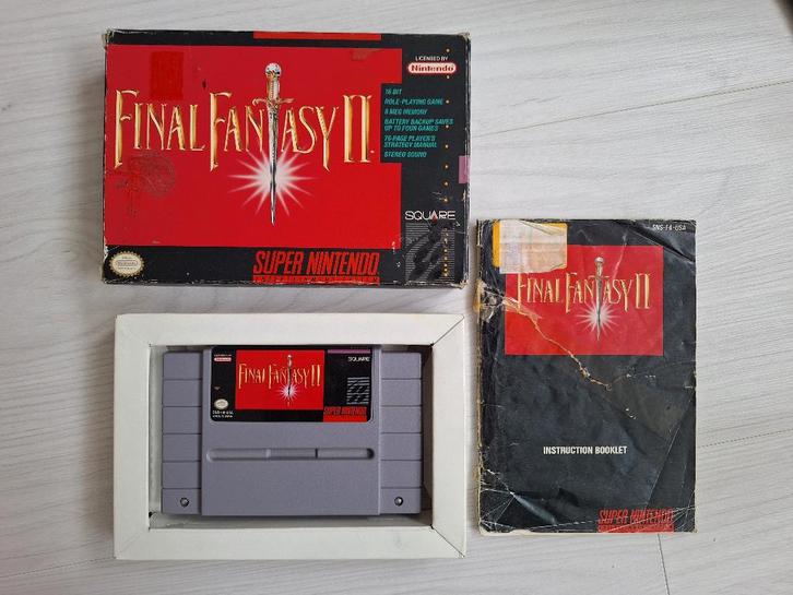 Final Fantasy II complete in box (CIB) voor de SNES, Games en Spelcomputers, Games | Nintendo Super NES, Gebruikt, Role Playing Game (Rpg)