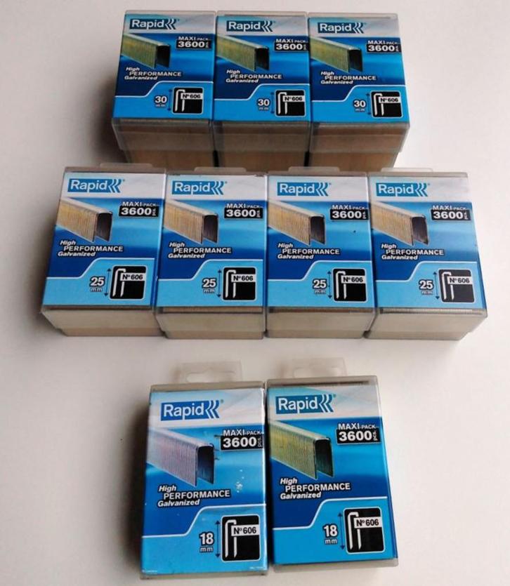 Rapid smalrug nieten type 606 in diverse lengtes, Doe-het-zelf en Bouw, IJzerwaren en Bevestigingsmiddelen, Nieuw, Overige typen