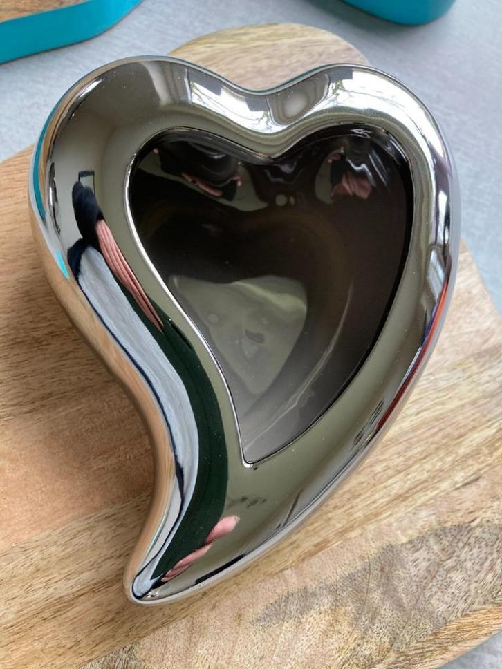 HART ZILVER GEGLAZUURD PLANTENSCHAAL SMALL 16 CM Nieuw, Tuin en Terras, Bloempotten, Nieuw, Aardewerk, Binnen, Minder dan 40 cm