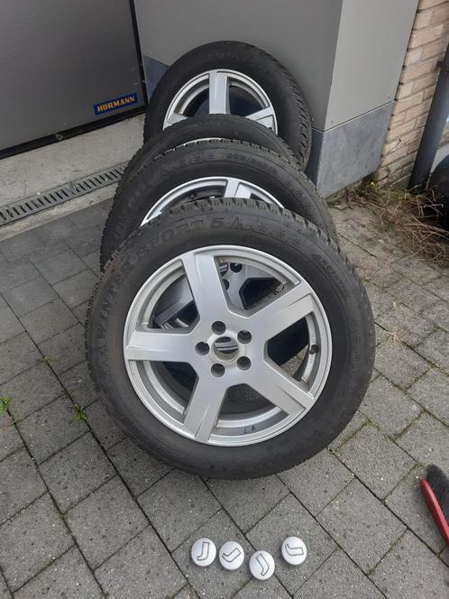 Mooie Alu velgen met winterbanden 16", Autos : Pièces & Accessoires, Pneus & Jantes, Pneu(s), Pneus hiver, Enlèvement ou Envoi