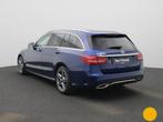 Mercedes-Benz C-Klasse 300 eBreak AMG LINE + LEDER + PTS + C, Auto's, Automaat, 155 kW, 4 cilinders, Blauw