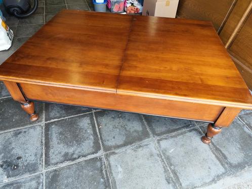 Lage antieke salontafel. Bovenbladen schuiven weg. Tricoire., Antiek en Kunst, Antiek | Meubels | Tafels, Ophalen