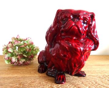 Zeldzaam Royal Doulton Flambé: hondenbeeld, Pekinees beschikbaar voor biedingen