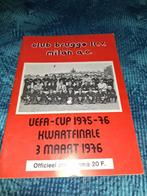 Club Brugge,  programma AC Milaan 1976, Verzamelen, Sportartikelen en Voetbal, Ophalen of Verzenden