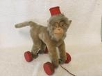 Vintage Steiff Baviaan coco Mohair,op wielen, 1951 met knop, Antiek en Kunst, Ophalen of Verzenden