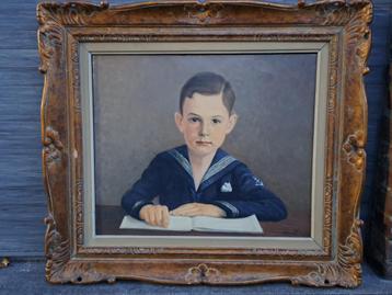 Huile sur toile jeune garcon signe abel cracco beschikbaar voor biedingen