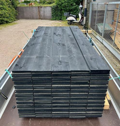 Grenen plank zwart 20x2x200 cm € 6,00, Doe-het-zelf en Bouw, Hout en Planken, Nieuw, Plank, Grenen, Ophalen