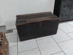 Oude houten kist koffer, Ophalen, Gebruikt