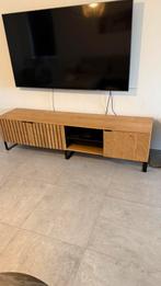 Meuble TV en chêne massif – 2 m, état comme neuf, Enlèvement, Comme neuf, Chêne