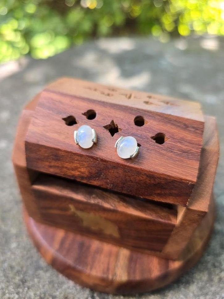 ==> Boucles d'Oreilles | Pierres précieuses | Mystères <==, Handtassen en Accessoires, Oorbellen, Nieuw, Zilver, Met edelsteen