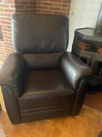Leren fauteuil, Huis en Inrichting, Fauteuils, Ophalen, Gebruikt, 75 tot 100 cm, Leer