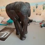 houten sculptuur olifant, Antiek en Kunst, Ophalen