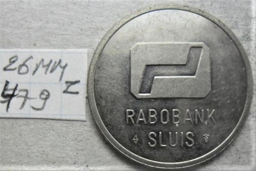Rabobank Sluis 26mm Nederlandse token - Reclamemunten, Postzegels en Munten, Penningen en Medailles, Overige materialen, Ophalen of Verzenden